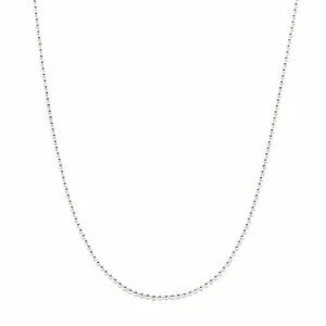Italian Sterling Silver Bead Chain 18 inch