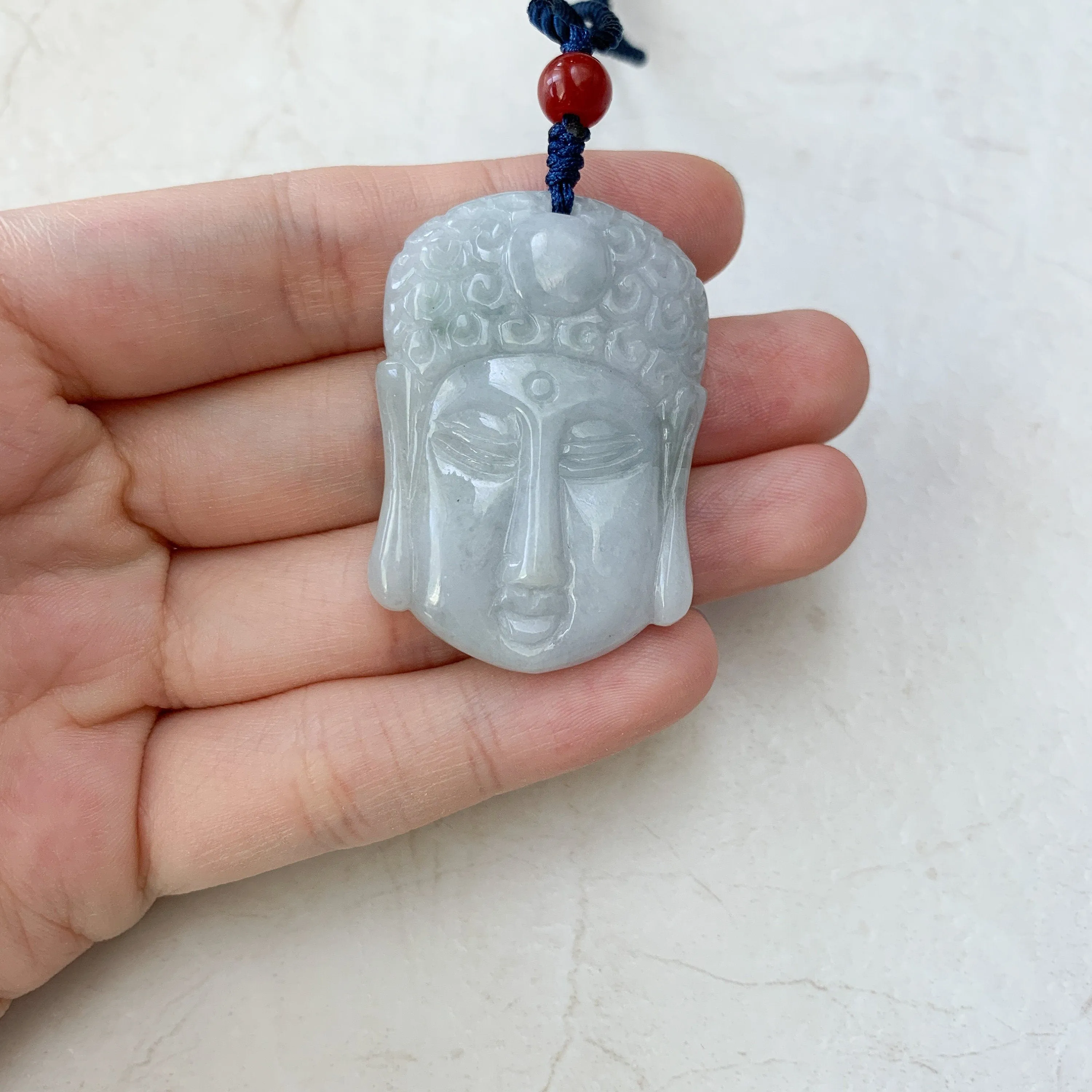 Jadeite Jade Double Face Buddha Carved Pendant Amida Amitabha Buddha, YW-0110-1646516094