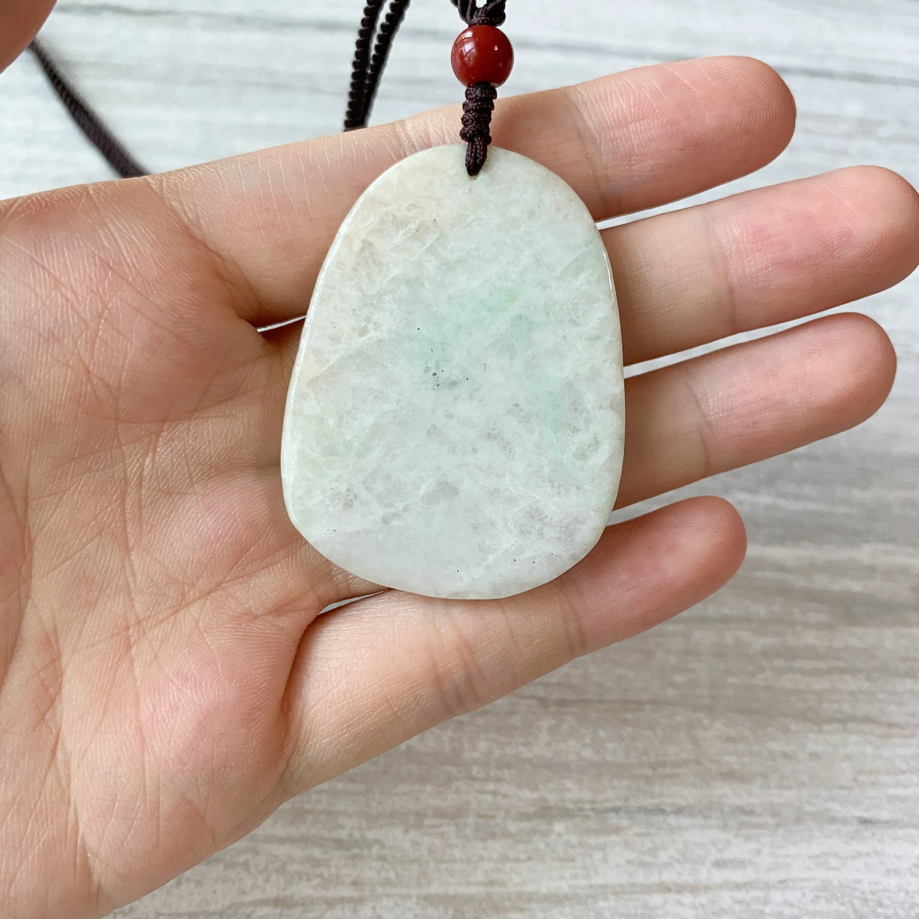 Jadeite Jade Guan Yin Head Carved Pendant, YW-0110-1647066074