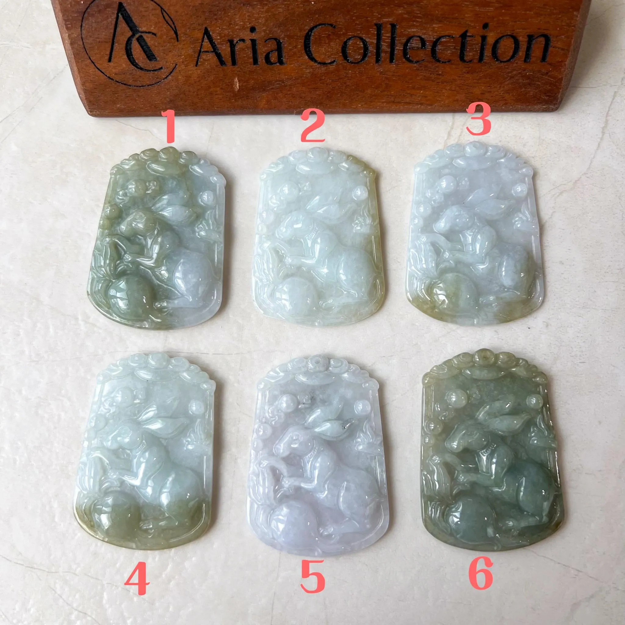 Jadeite Jade Rabbit Pendant, Chinese Zodiac Pendant, LJ-1221-1722575770