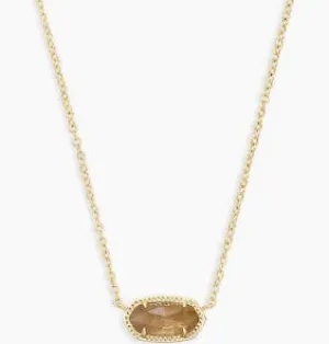 Kendra Scott Elisa Gold Pendant Necklace in Orange Citrine