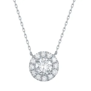 Lab Grown Diamond Halo Necklace (1 ctw)