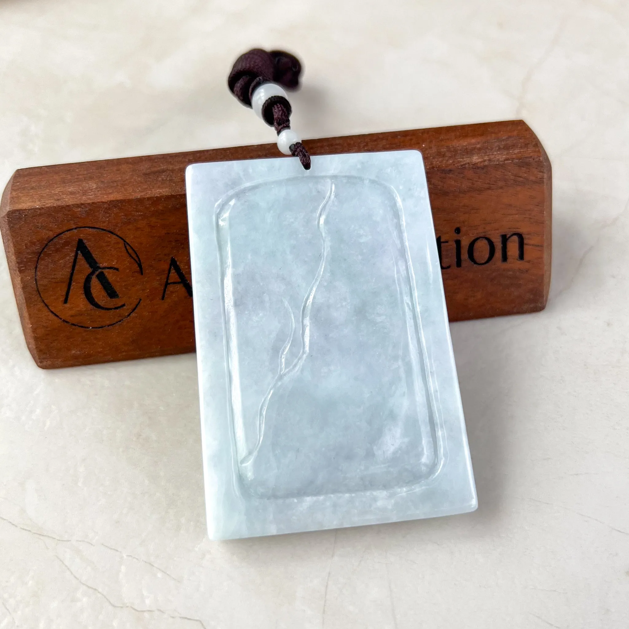 Large Horse Jade Jadeite Chinese Zodiac Carved Pendant Necklace, YJ-0321-0330675