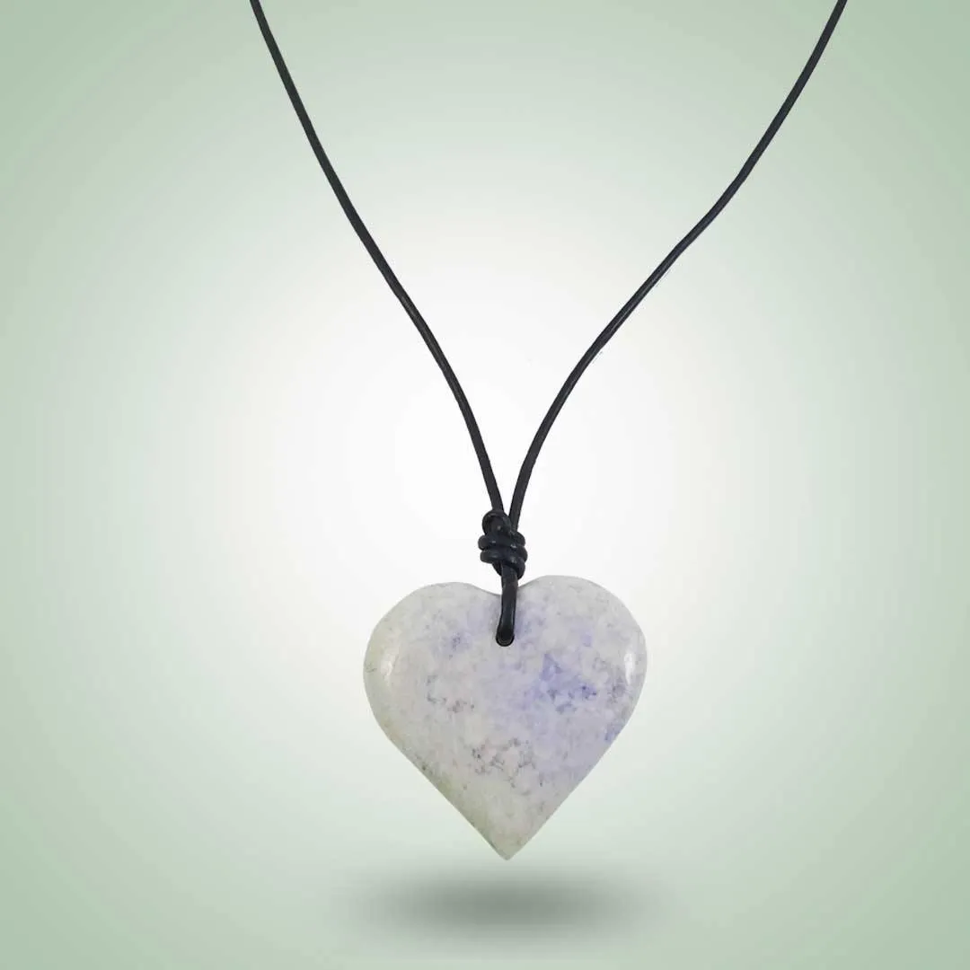 Large Lilac Heart Necklace