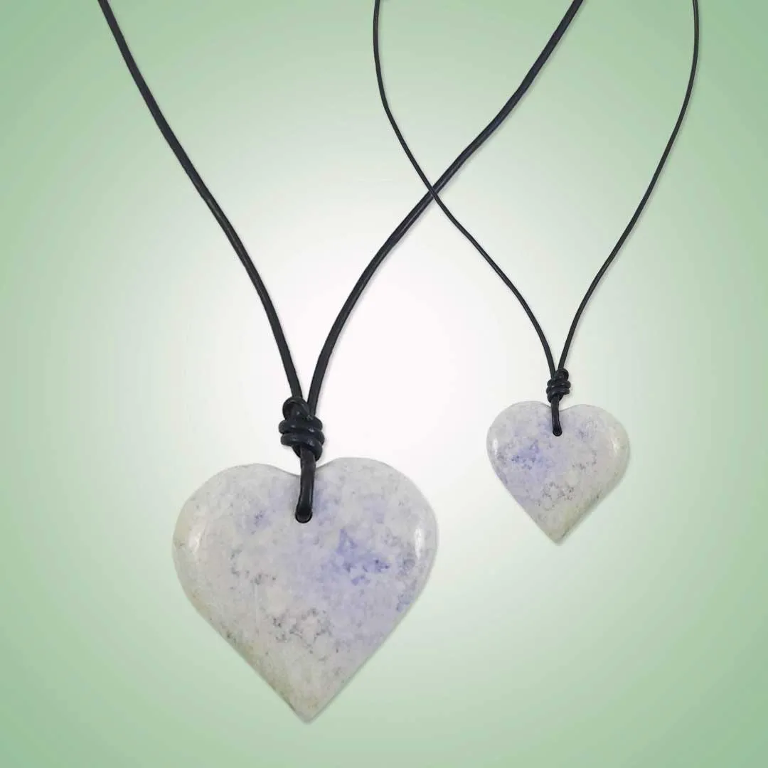 Large Lilac Heart Necklace