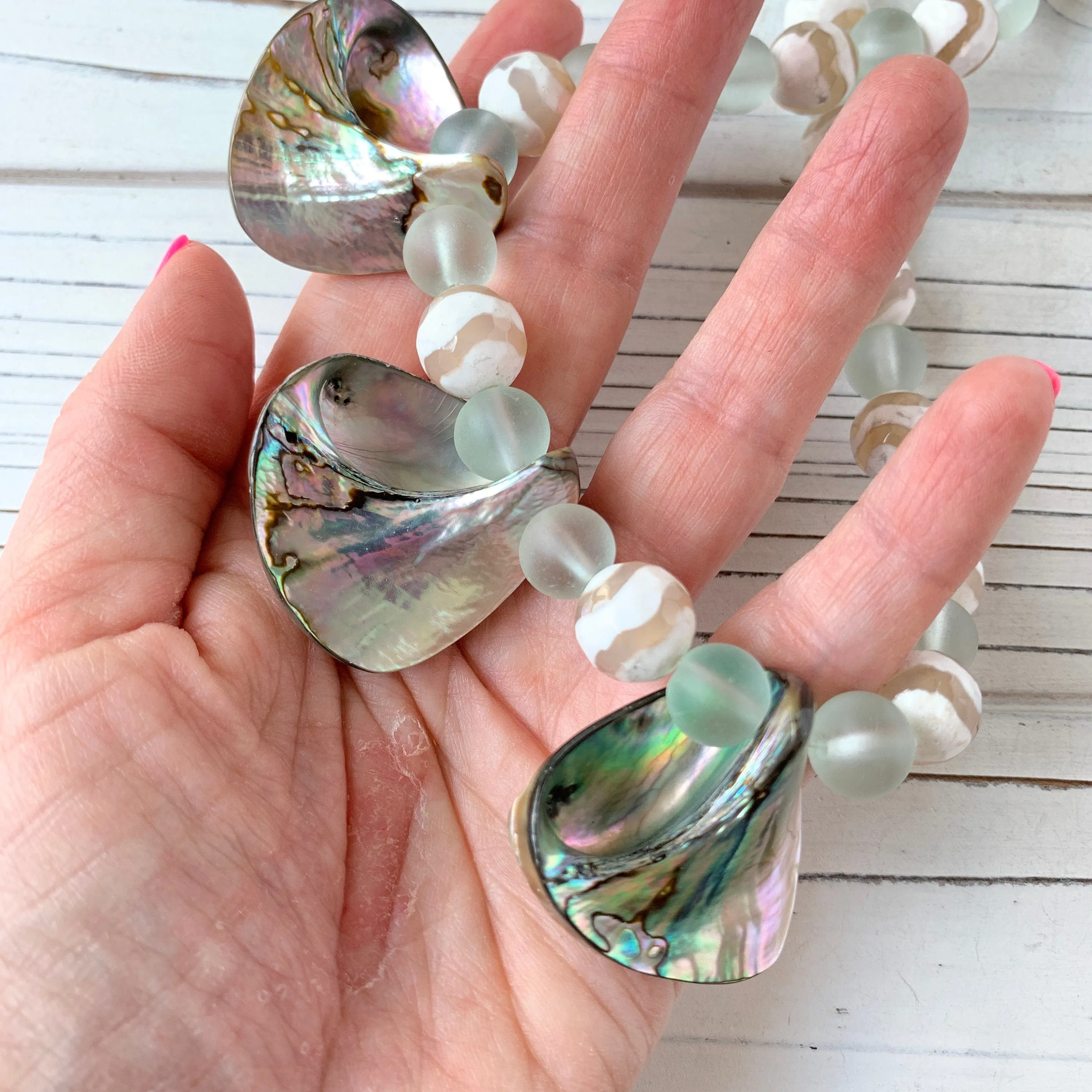 Lenora Dame Abalone Statement Necklace - One-of-a-Kind