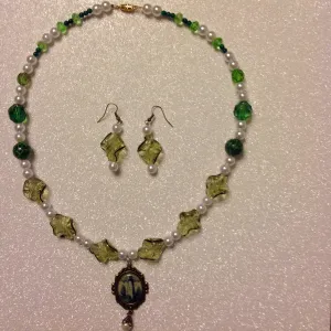lighthouse necklace with earrings