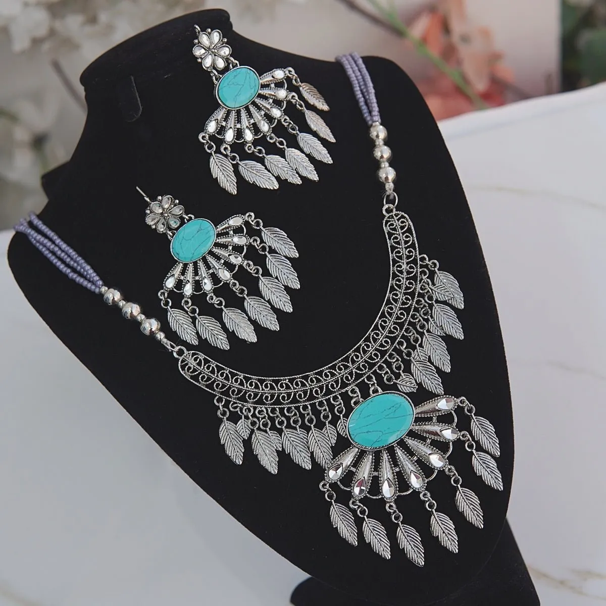 Madrasi Half Necklace Haar Set