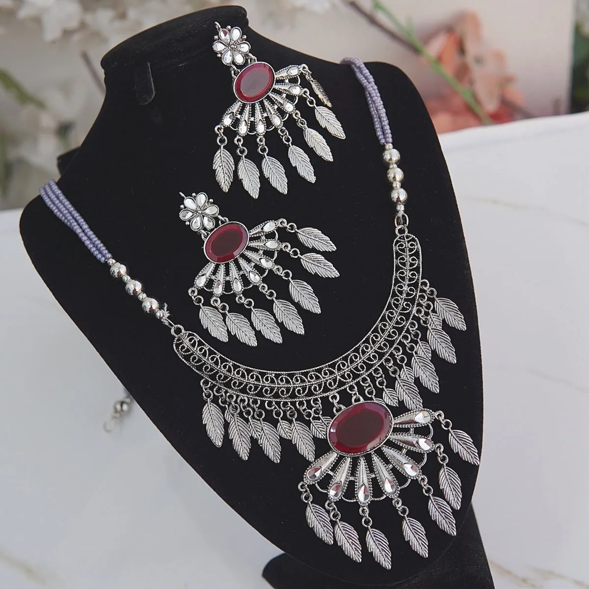 Madrasi Half Necklace Haar Set