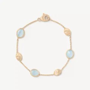 Marco Bicego Siviglia 18K Yellow Gold Aquamarine & Gold Bracelet