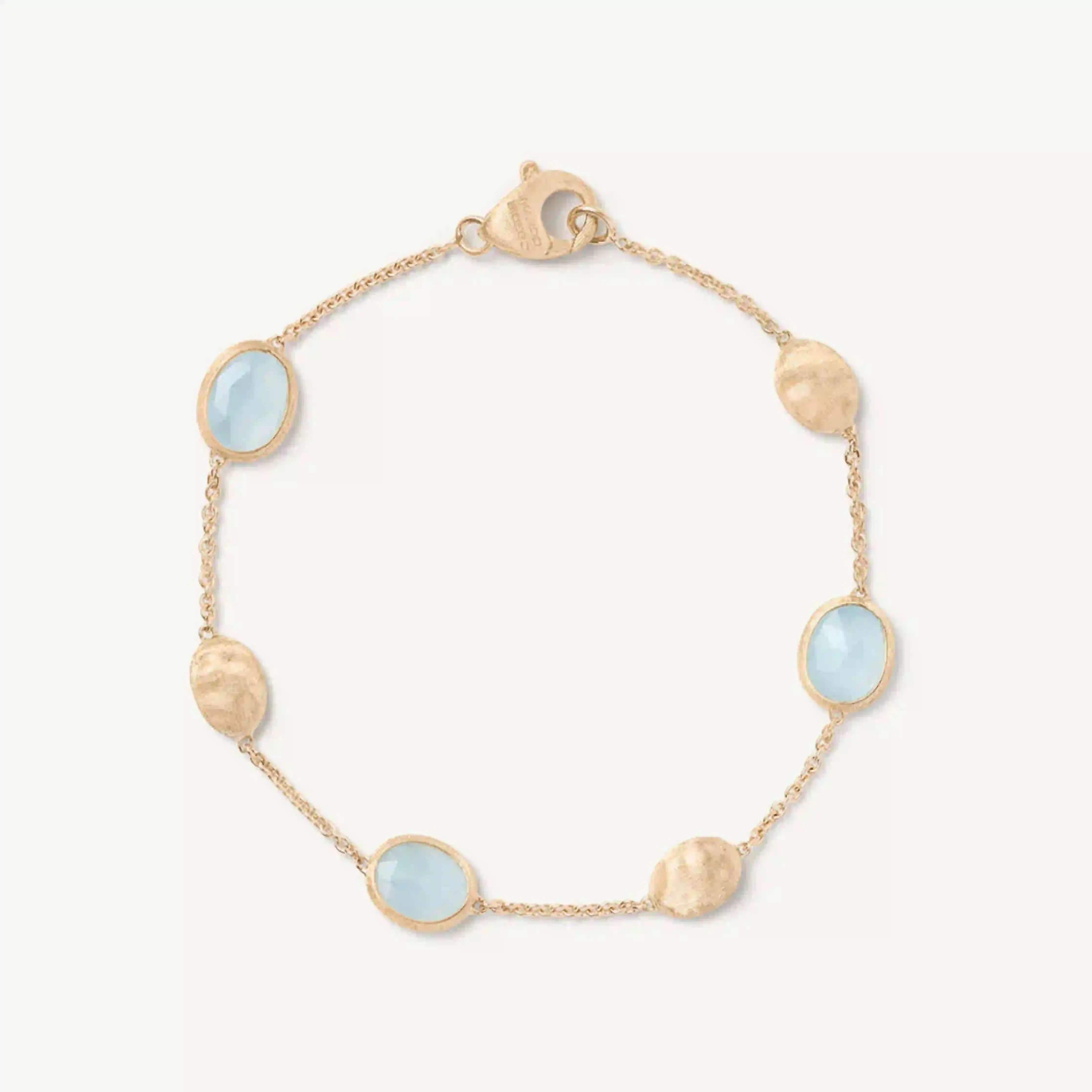 Marco Bicego Siviglia 18K Yellow Gold Aquamarine & Gold Bracelet