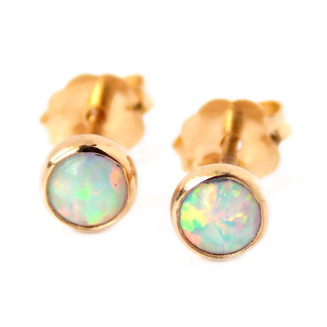 Opal Stud Earrings - Sterling Silver or Gold-filled