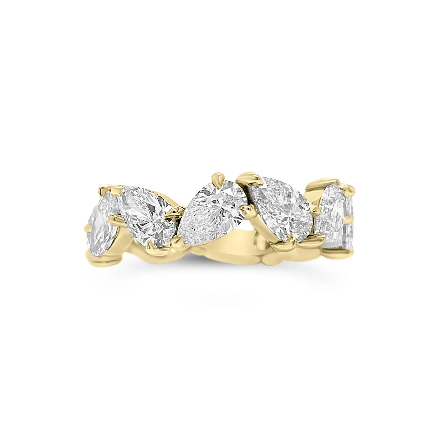 Pear-Shaped Diamond Eternity Band