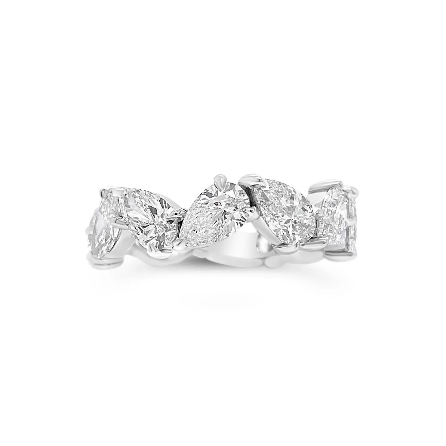 Pear-Shaped Diamond Eternity Band