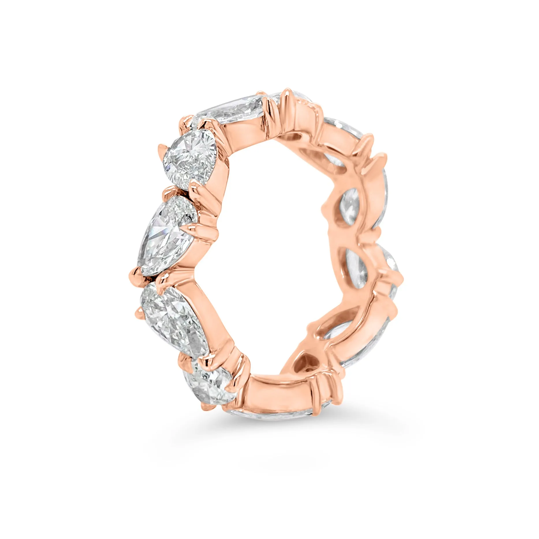Pear-Shaped Diamond Eternity Band
