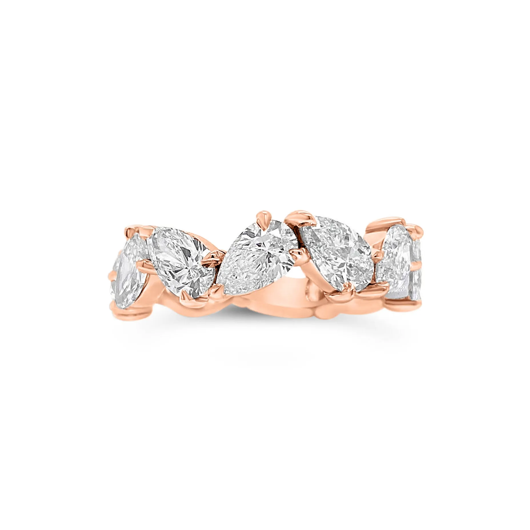 Pear-Shaped Diamond Eternity Band
