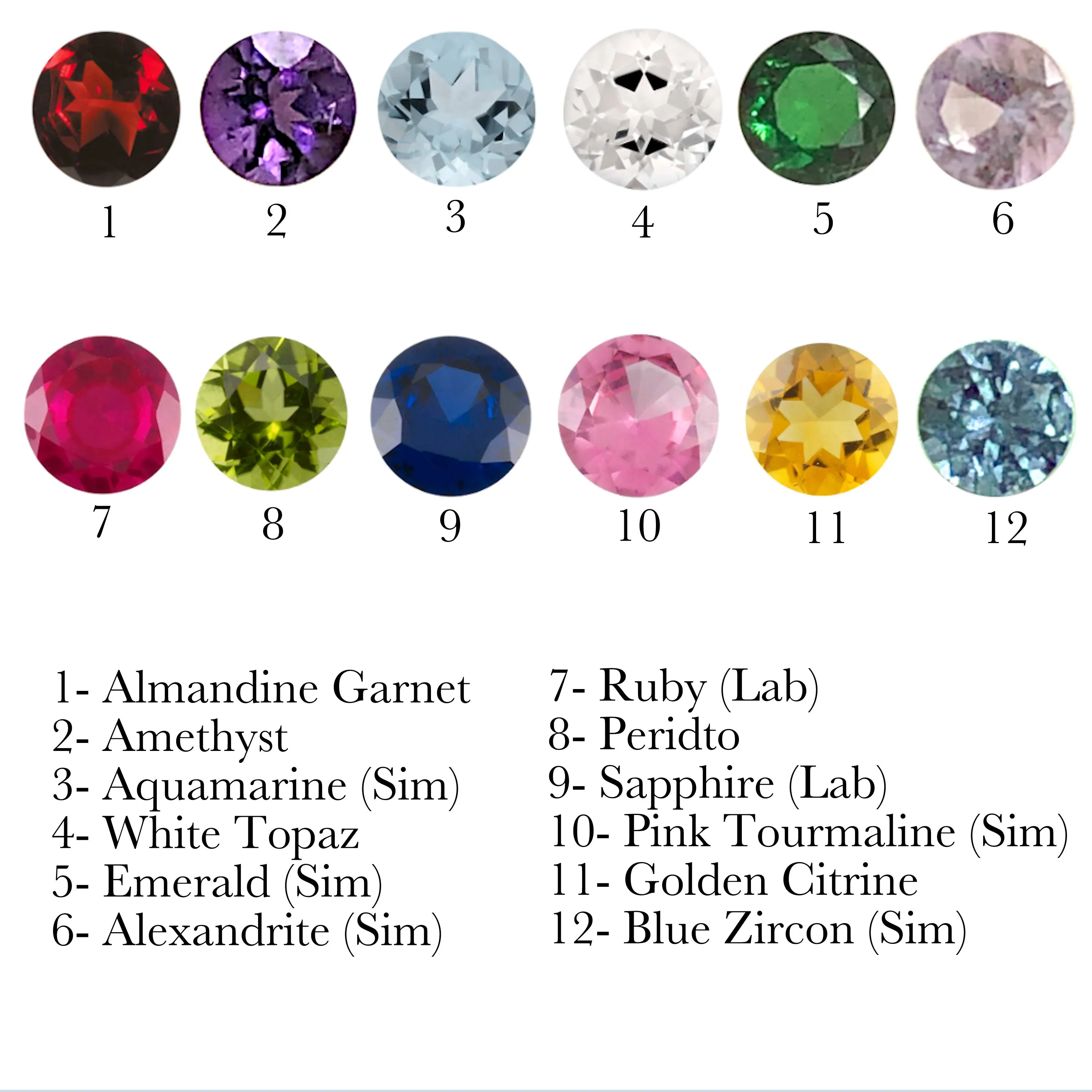 Pebble Birthstone Stud Earrings: sterling silver