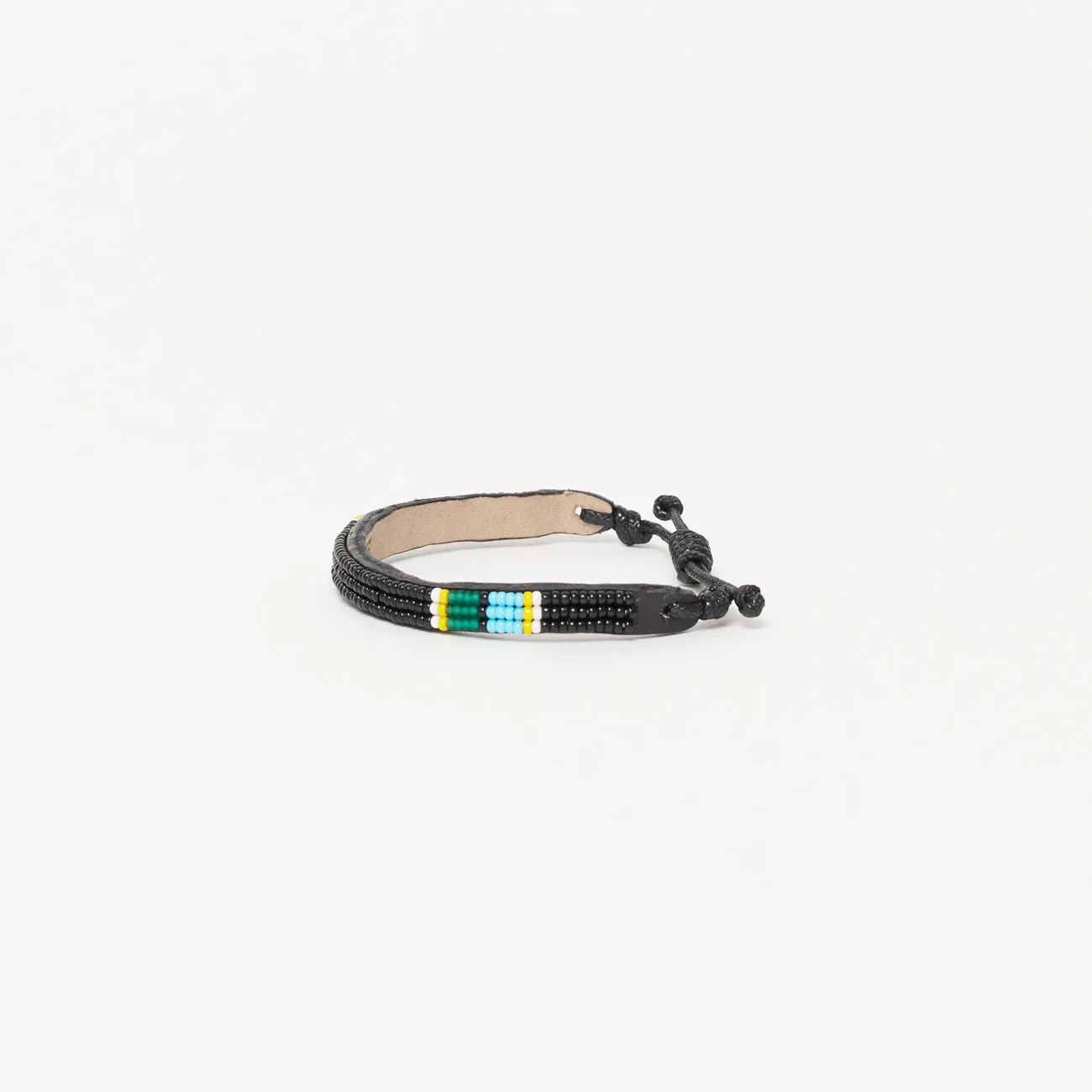 Skinny Stripe Bracelet - Black/Green/Turquoise