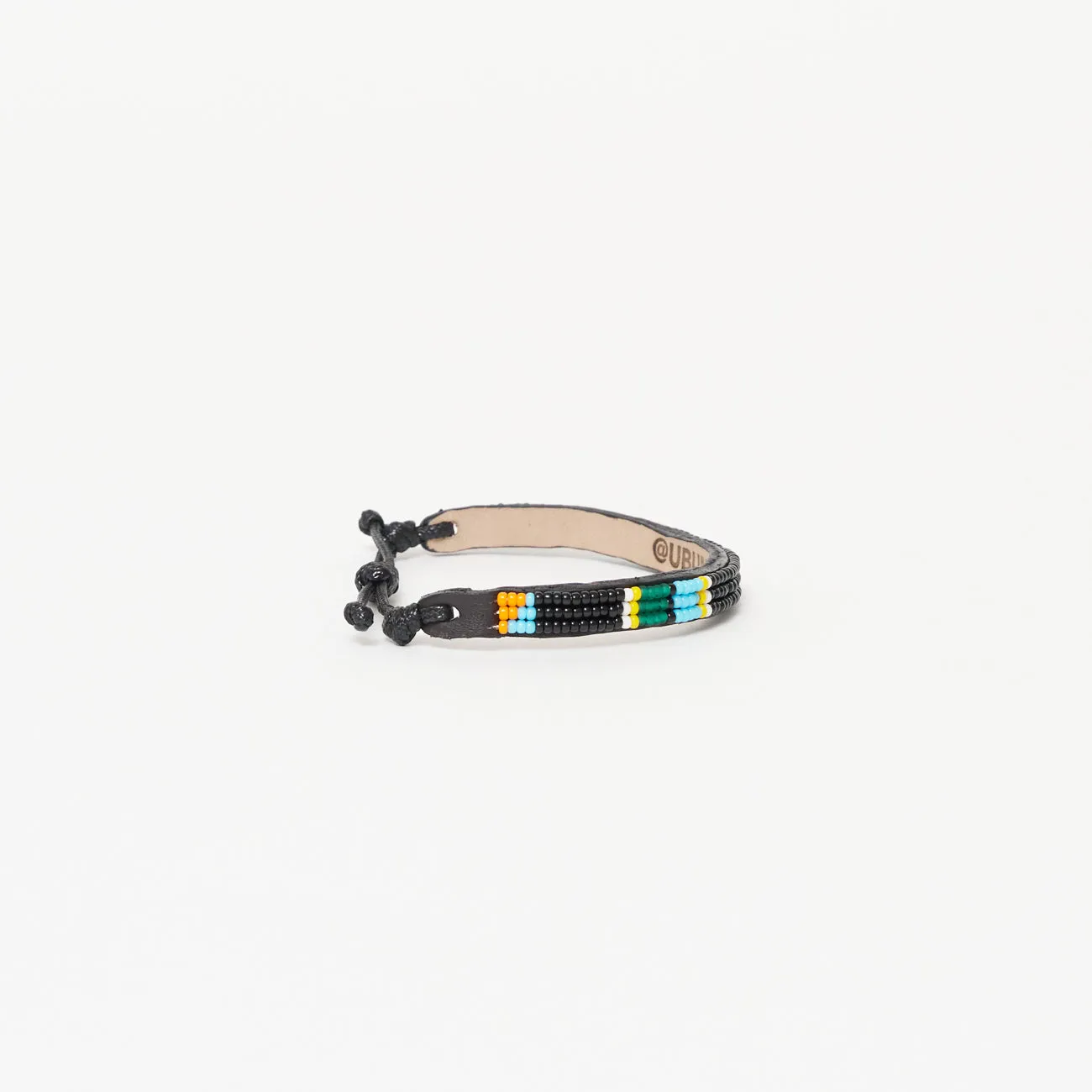 Skinny Stripe Bracelet - Black/Green/Turquoise