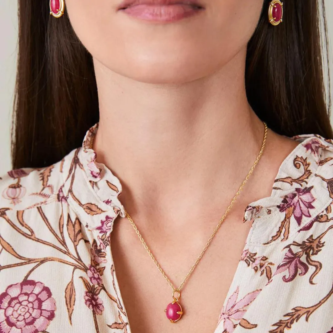 Spartina Pink Greta Petite Necklace