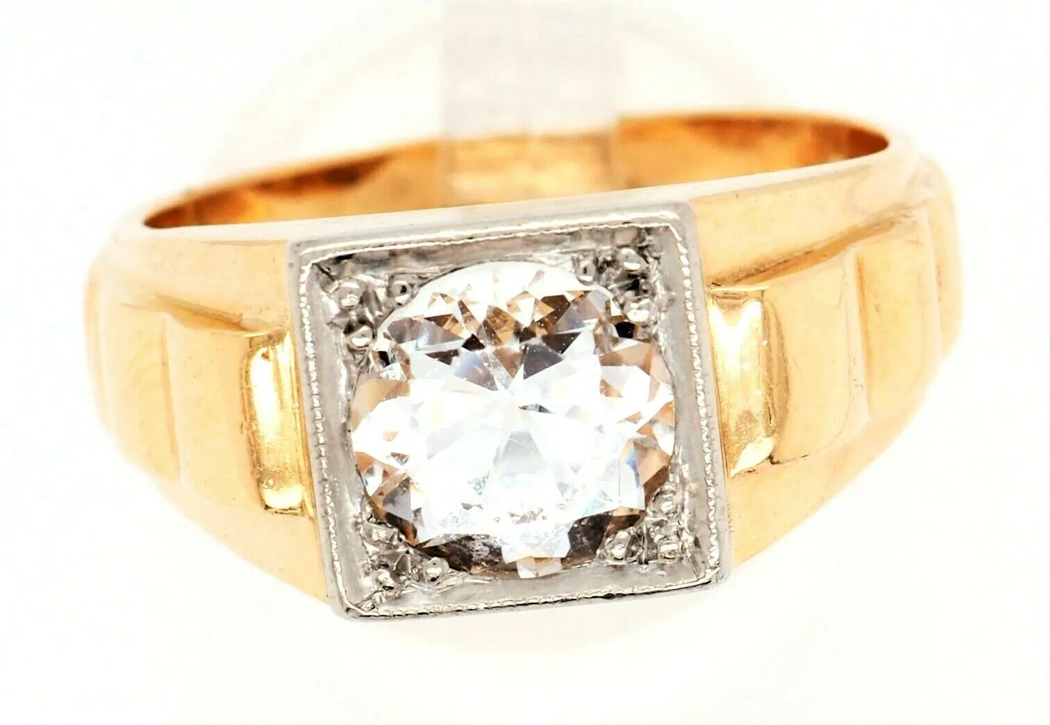 Spinel 14ct Yellow & White Gold Dress Ring