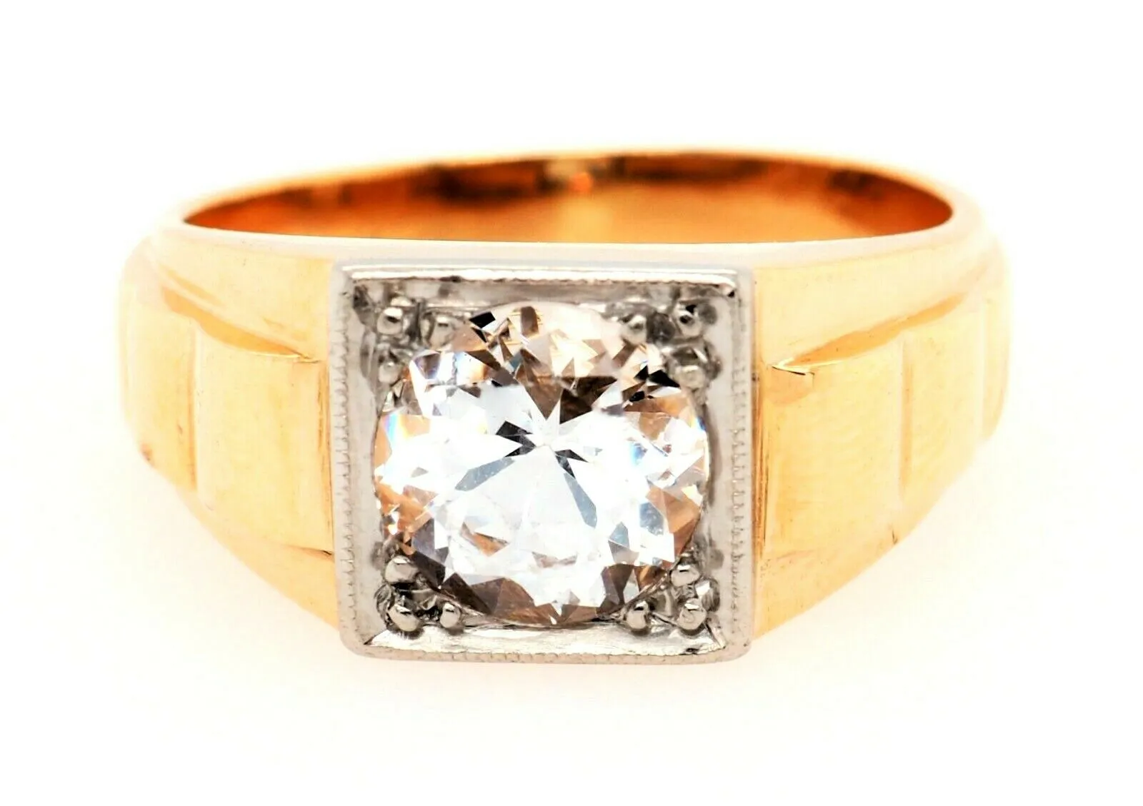 Spinel 14ct Yellow & White Gold Dress Ring