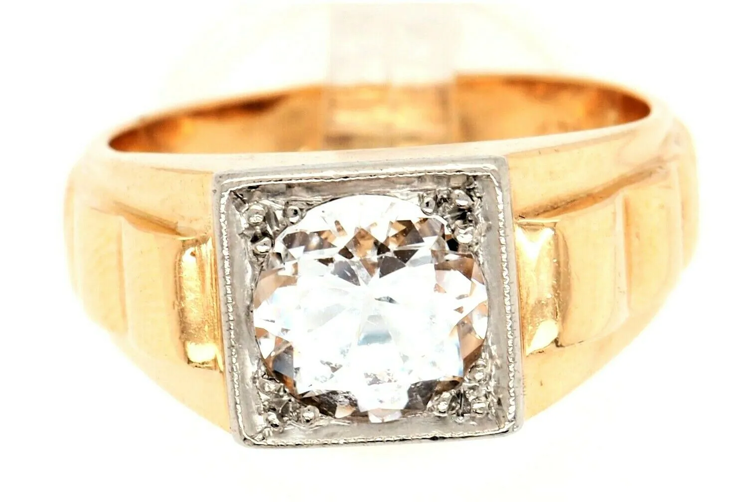 Spinel 14ct Yellow & White Gold Dress Ring