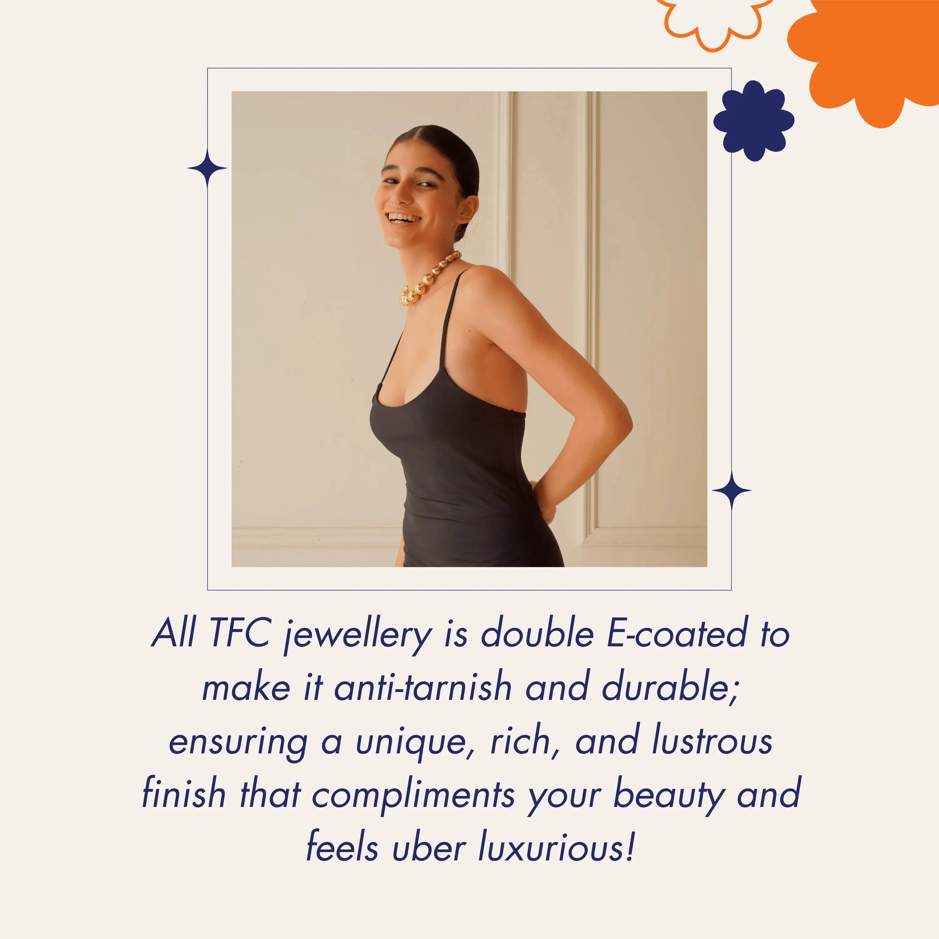 TFC Pearl Mesh with Double Bold Bead Gold Plated Choker Necklace