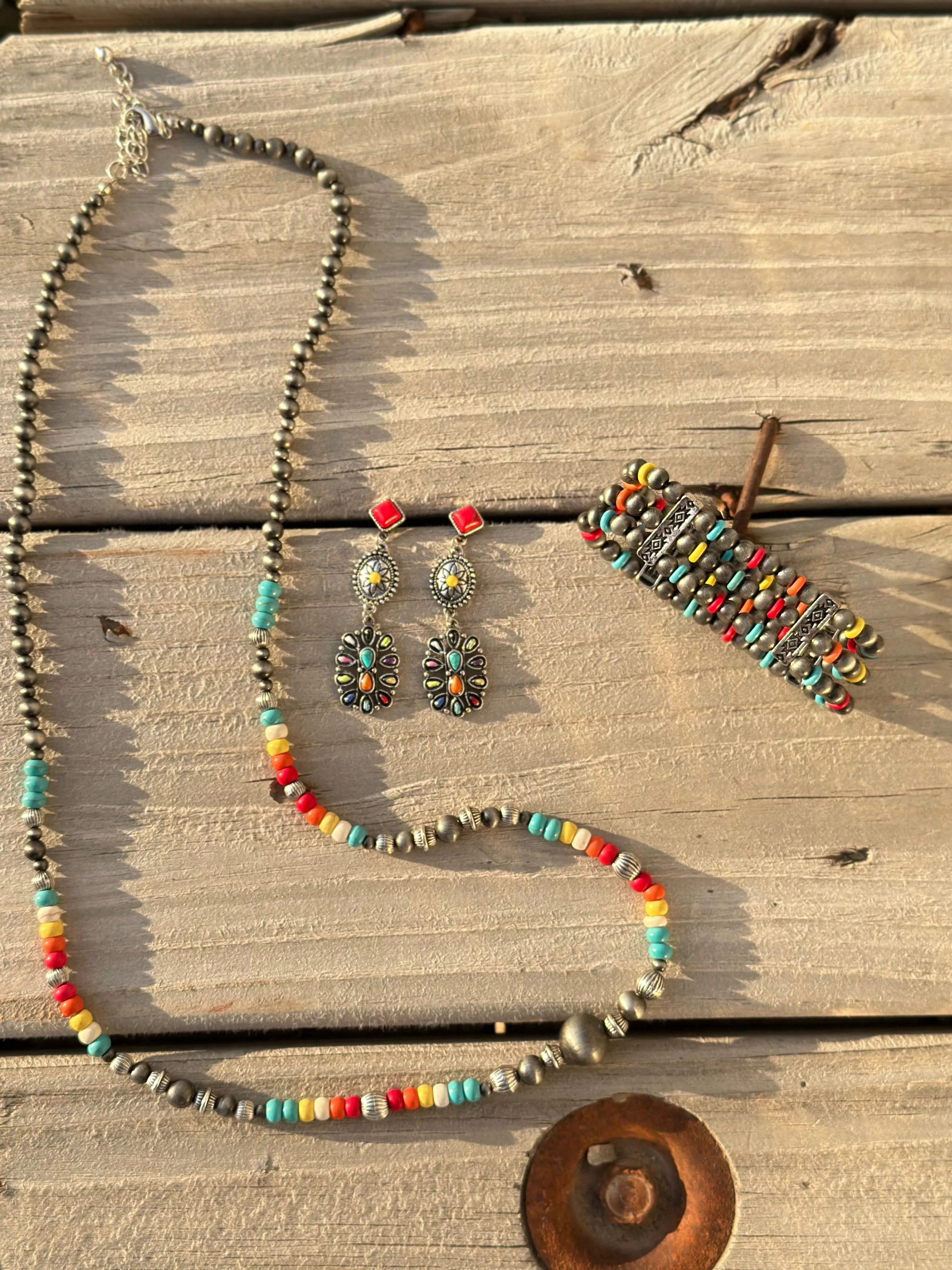 The Adobe Necklace, Earring & Bracelet Set