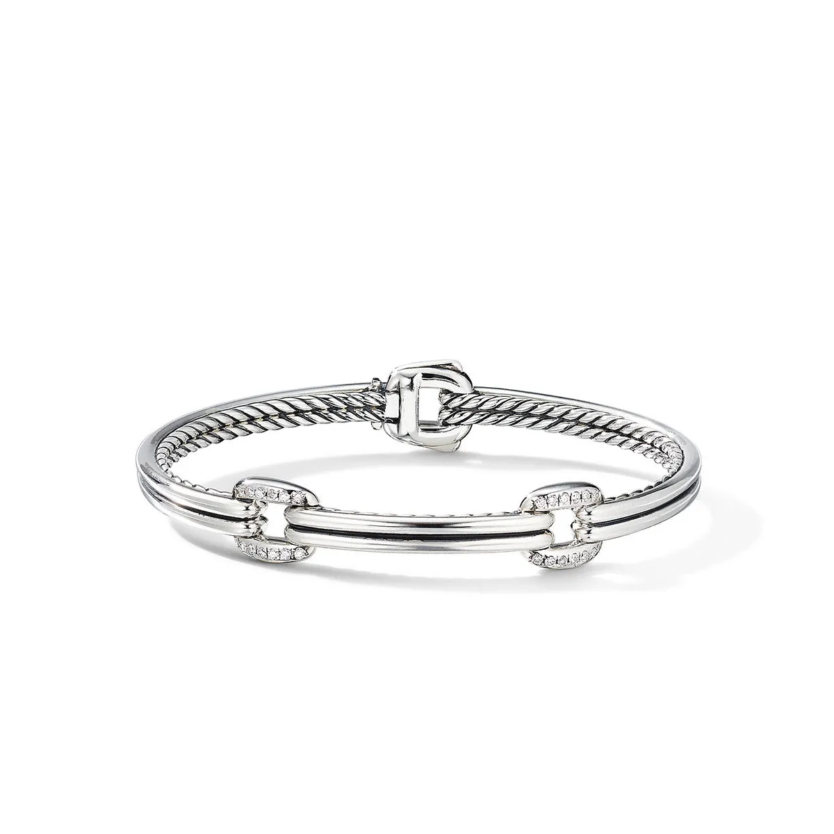 Thoroughbred Double Link Bracelet with Diamonds