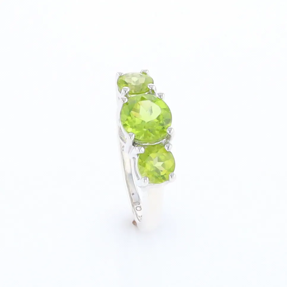 Three Peridot Ring