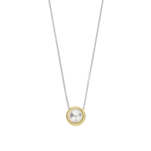 TI SENTO 34031YP GOLD PEARL SILVER CHAIN NECKLACE