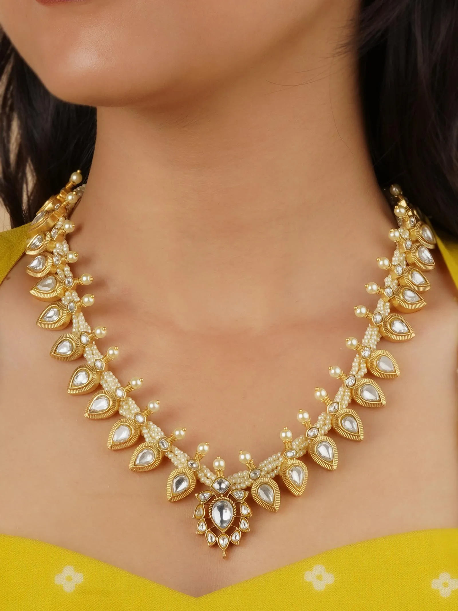 Urmi Daga in Mortantra Necklace - White