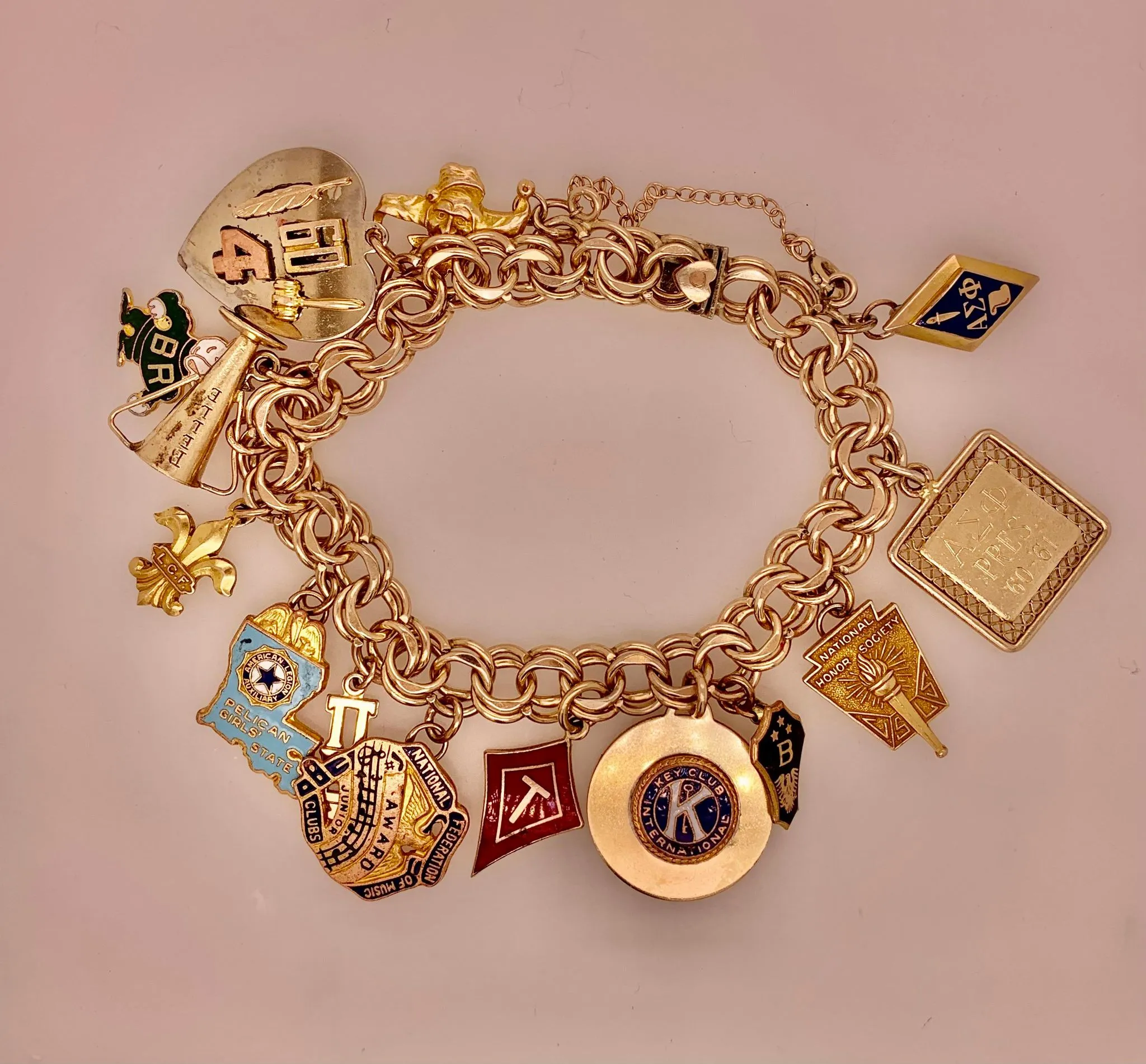 Vintage Gold Filled Charm Bracelet