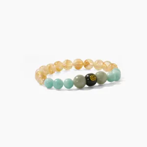 Wealth & Luck Crystal Bracelet Aquamarine