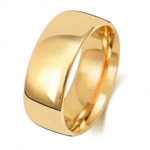 Wedding Band 9K Slight Court 8 mm-1.8 Wedding  Ring W118H
