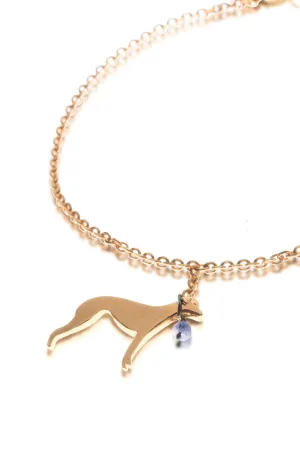 Whippet On A Lead Bracelet