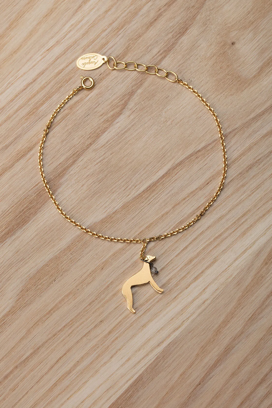 Whippet On A Lead Bracelet
