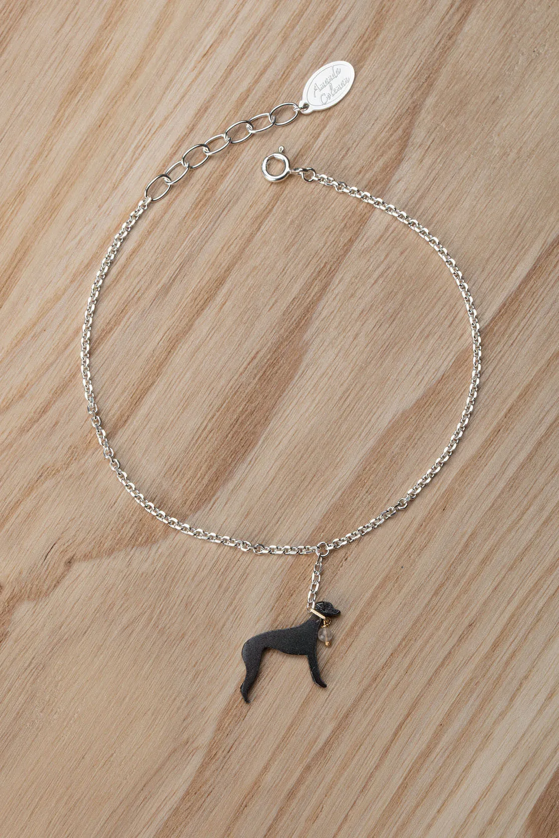 Whippet On A Lead Bracelet