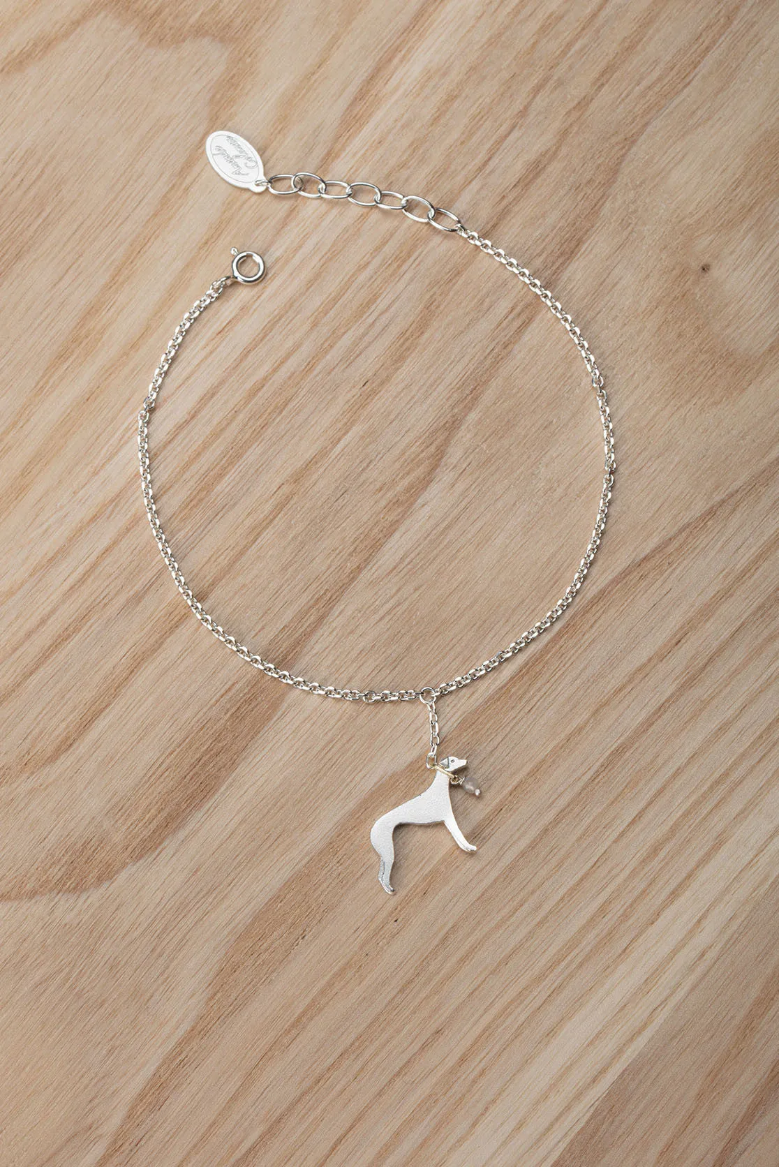 Whippet On A Lead Bracelet