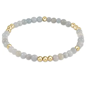 Worthy Pattern 4mm Bead Bracelet - Aquamarine