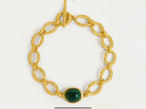 Yellow Gold Malachite Bracelet